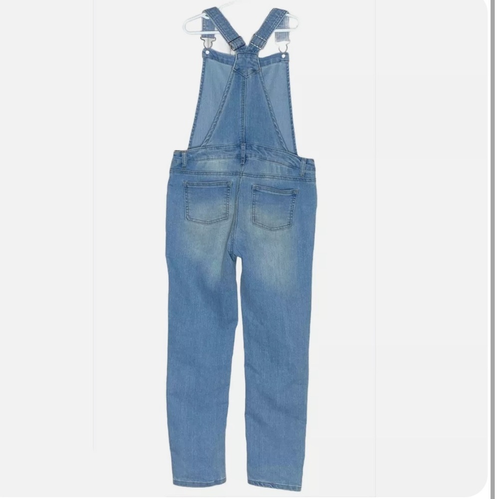 🕶️🦄Girls Blue denim unicorn overalls cat & jack 14/16 - Picture 3 of 6